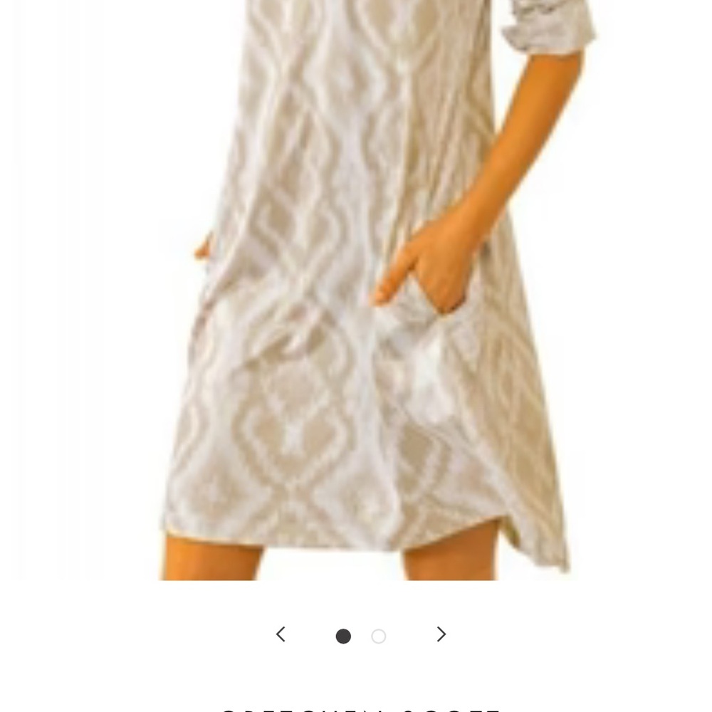 Gretchen Scott Designs Cream 3/4 Sleeve Mini Dress